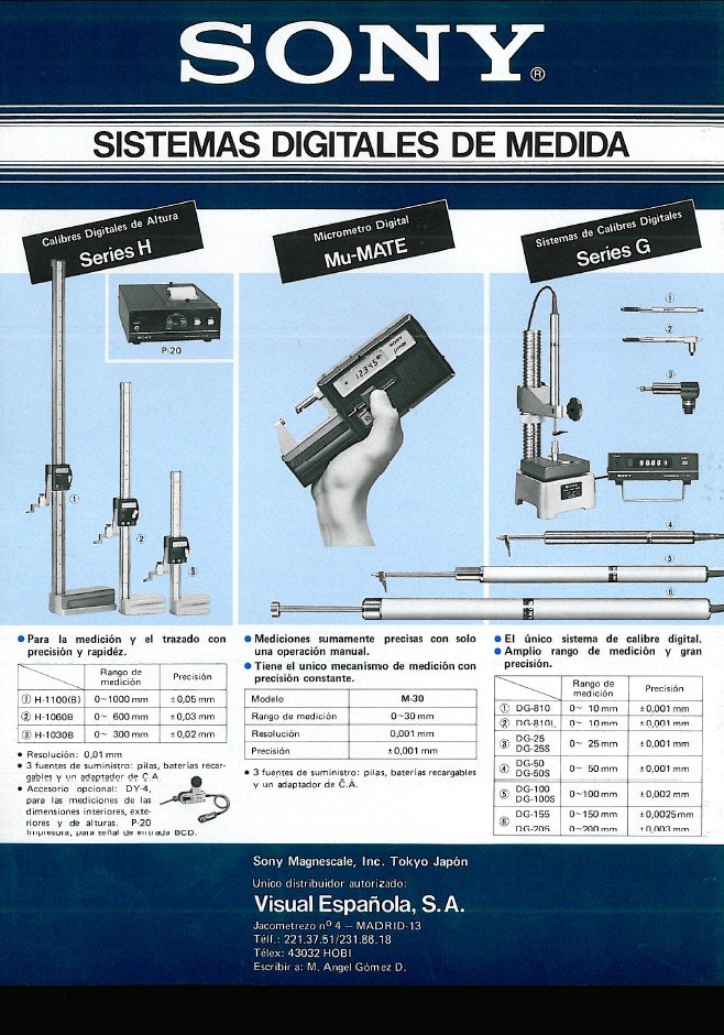 Documentos descriptivos CNC- Visualizadores SONY MAGNESCALE