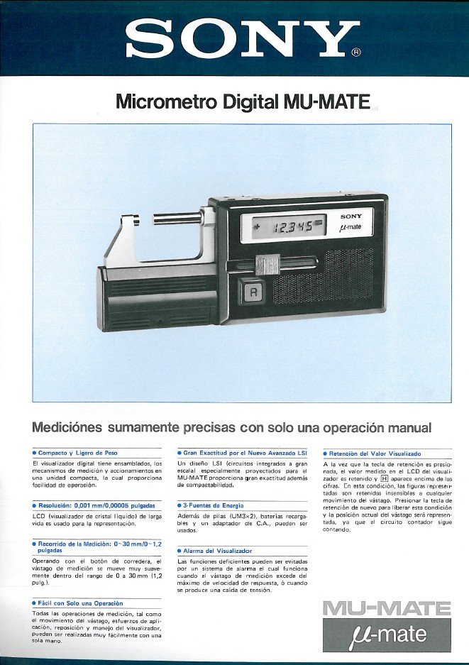 Documentos descriptivos CNC- Visualizadores SONY U-MATE