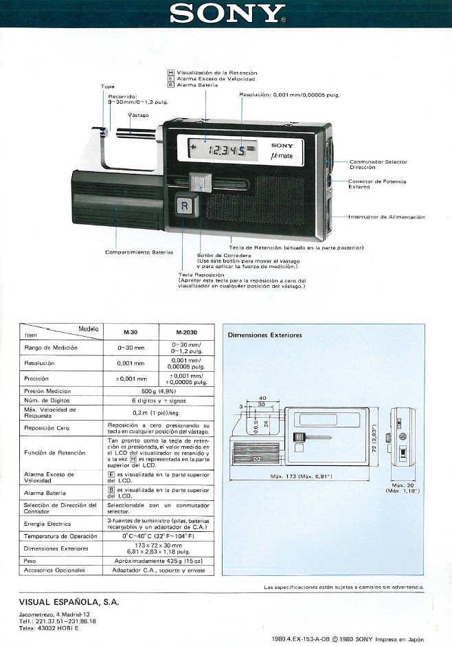 Documentos descriptivos CNC- Visualizadores SONY U-MATE