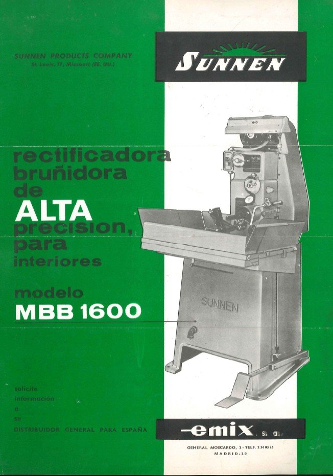 Manual de instrucciones Bruñidoras SUNNEN ANR 275