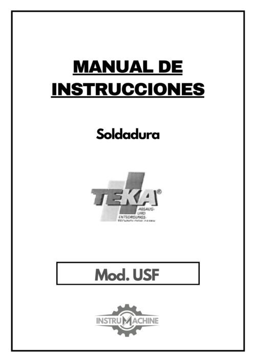 Manual de instrucciones Soldadura TEKA USF