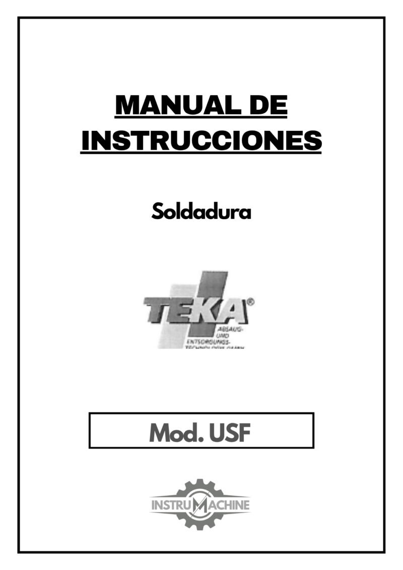 Manual de instrucciones Soldadura TEKA USF