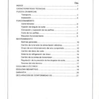 Manual de instrucciones Tronzadora Semi-Auto INDUSTRIAS ZARAGOZA TN-350/SA