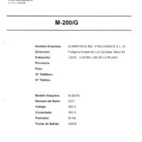 Manual de instrucciones Mortajadora URPE M-200-G