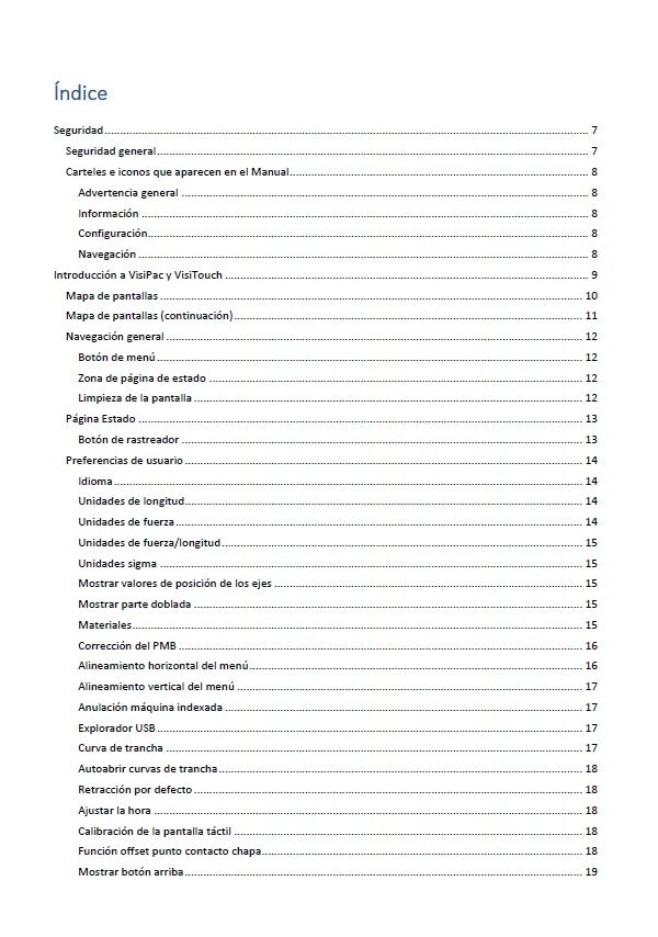 Manual de instrucciones CNC- Visualizadores CYBELEC VisiPac
