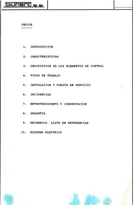 Manual de instrucciones Soldadura SUNARC Vesta 2001