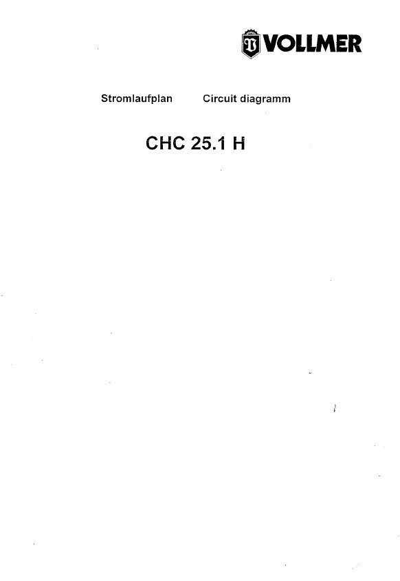 Esquema eléctrico Afiladora VOLLMER CHC 25H