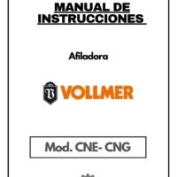 Manual de instrucciones Afiladora VOLLMER CNE- CNG
