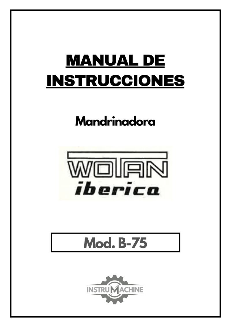 Manual de instrucciones Mandrinadora AYCE 80