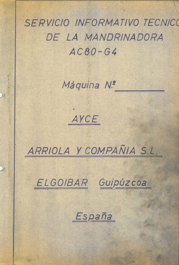 Manual de instrucciones Mandrinadora AYCE 80