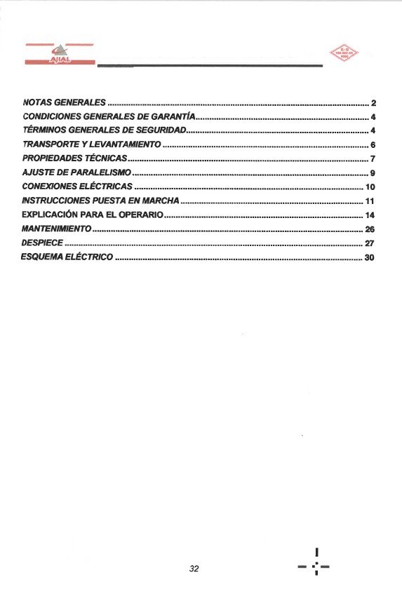 Manual de instrucciones Cilindros Curvadores AJIAL CRM 1502
