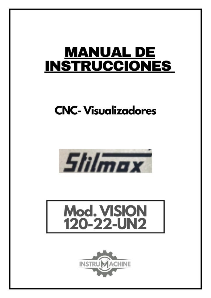 Portada Manual de instrucciones CNC- Visualizadores VISION VISION 120-22-UN2