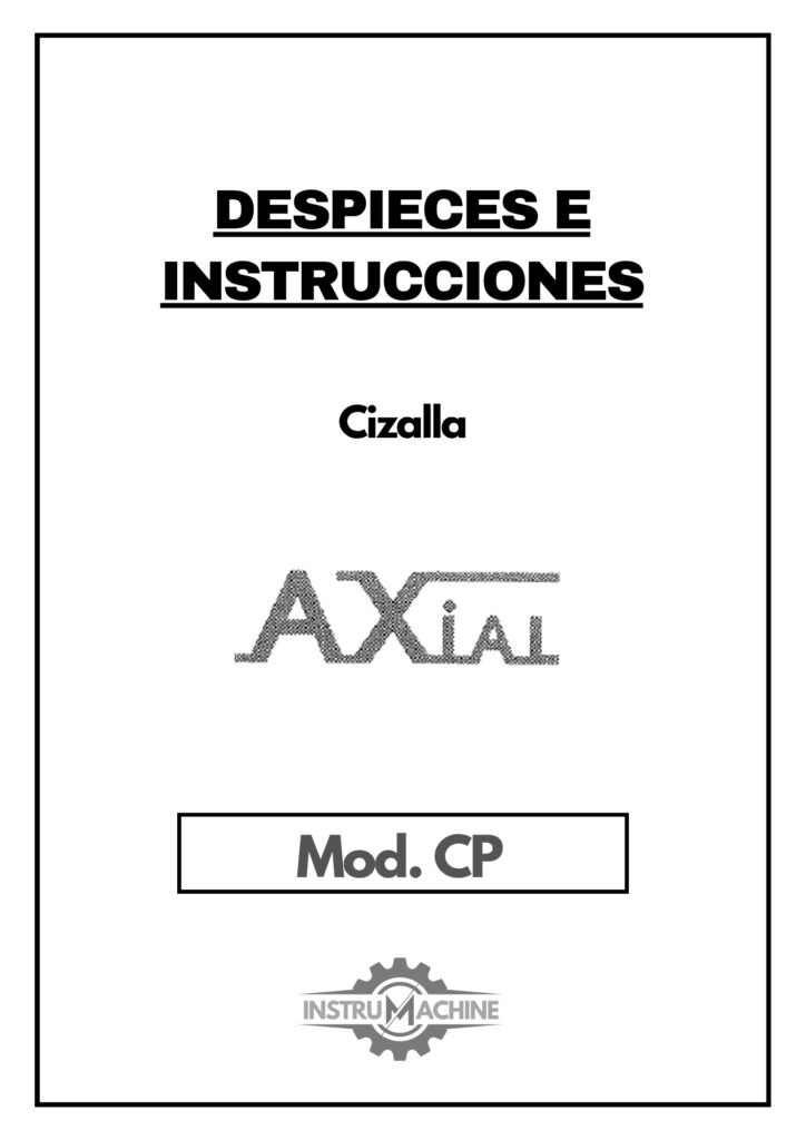 Portada Despiece / Recambios Cizallas AXIAL CP