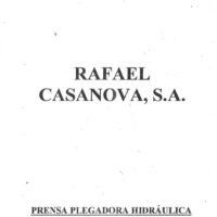 Esquema eléctrico Plegadora CASANOVA XCN 20