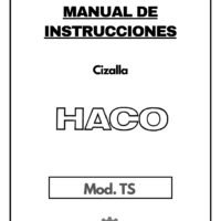 haco-1 Manual de instrucciones Cizallas HACO TS