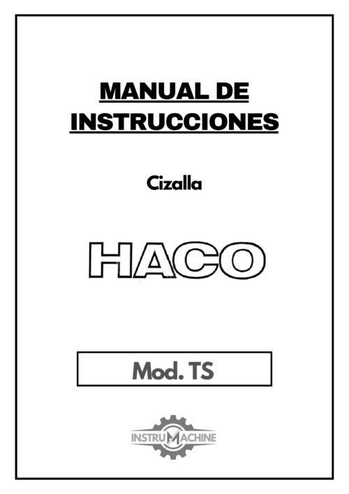 haco-1 Manual de instrucciones Cizallas HACO TS