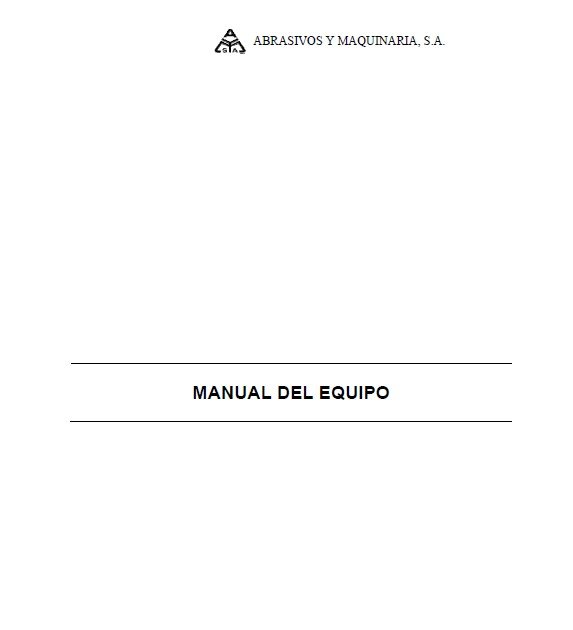 Manual de instrucciones Chorreadora de arena ABRASIVOS Y MAQUINARIA MEGA