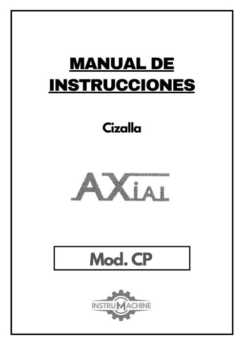 mdi-1 Manual de instrucciones Cizallas AXIAL CP