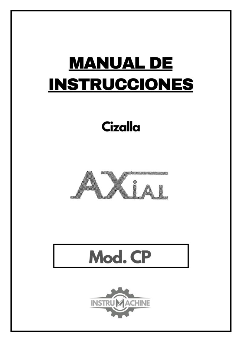 Manual de instrucciones Cizallas AXIAL CP