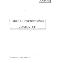 Manual de instrucciones Cizallas AXIAL CP