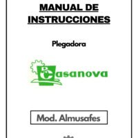 Manual de instrucciones Plegadora CASANOVA XCN 20