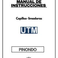 Manual de instrucciones Cepillos- limadoras Pinondo UTM