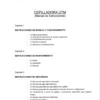 Manual de instrucciones Cepillos- limadoras Pinondo UTM