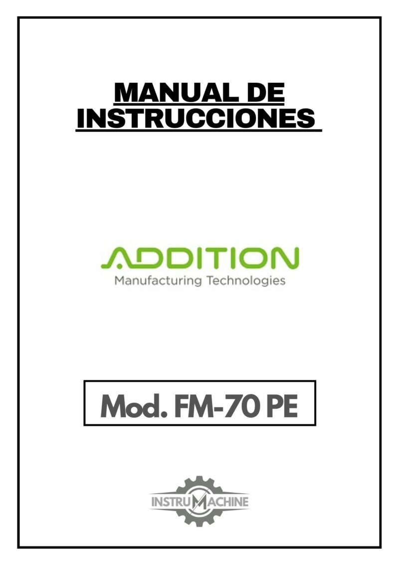 Manual de instrucciones Expandidora ADDITION FM-70 PE