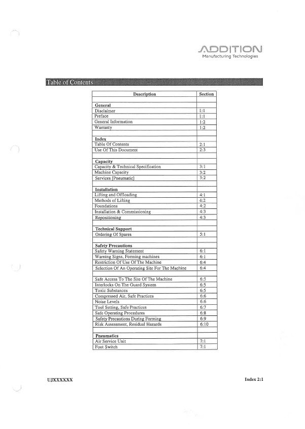 Manual de instrucciones Expandidora ADDITION FM-70 PE