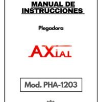 Manual de instrucciones Plegadora AXIAL PHA 1203