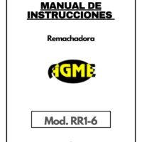 Manual de instrucciones Remachadora AGME RR1-6