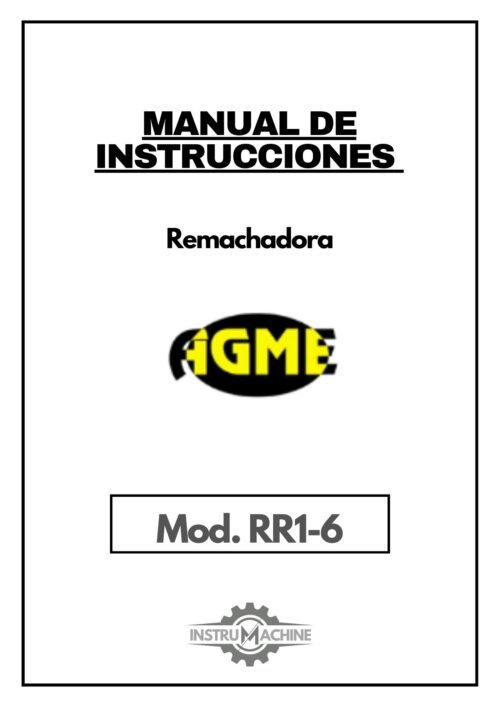 Manual de instrucciones Remachadora AGME RR1-6