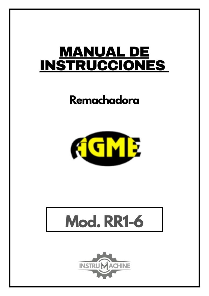 Manual de instrucciones Remachadora AGME RR1-6