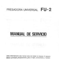 Manual de instrucciones Fresadora CME FU-2