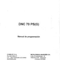 Manual de instrucciones Visualizador CNC Cybelec DNC 70 PS