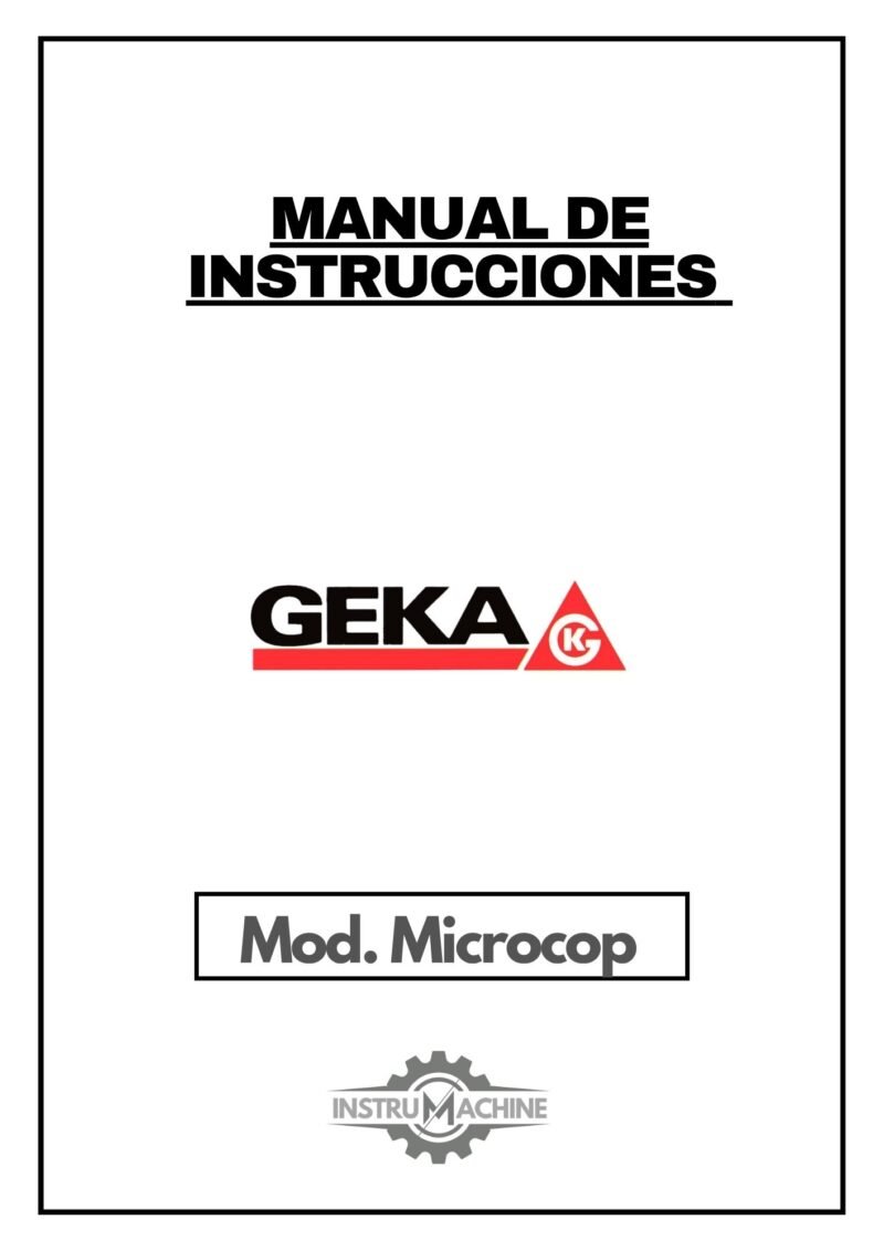 Manual de instrucciones Cilindro GEKA Microcop
