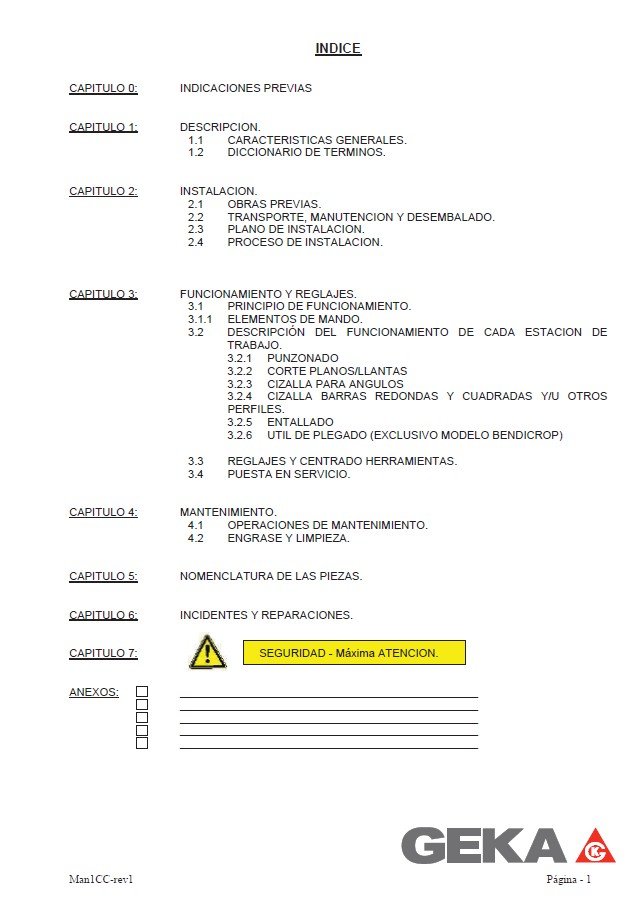 Manual de instrucciones Cilindro GEKA Microcop