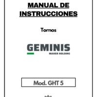 Manual de instrucciones Torno paralelo GEMINIS GHT 5