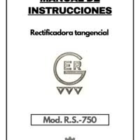 Manual de instrucciones Rectificadora GER R.S.-750