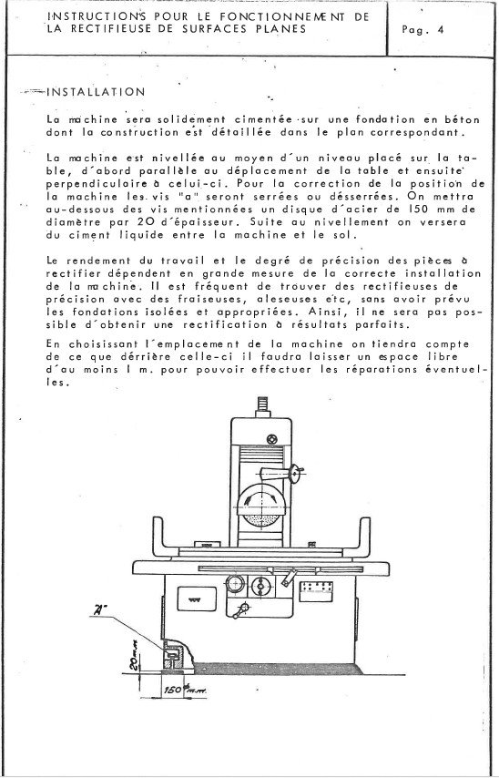 Manual de instrucciones Rectificadora GER R.S.-750