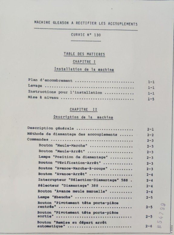 Manual de instrucciones Talladora GLEASON 130