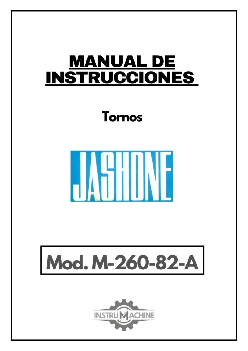 Manual de instrucciones Torno paralelo JASHONE M-260-82-A