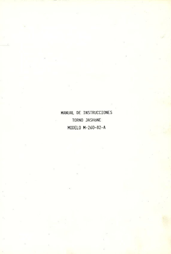 Manual de instrucciones Torno paralelo JASHONE M-260-82-A