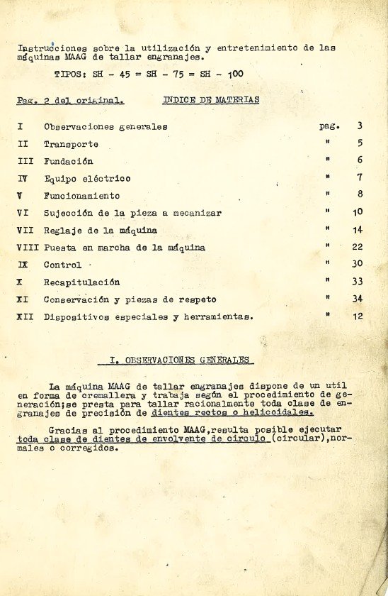 Manual de instrucciones Talladora MAAG-Zahnräder SH-45-75-100