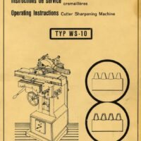 Manual de instrucciones Talladora MAAG-Zahnräder TYP WS-10