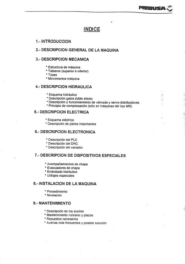 Manual de instrucciones Plegadora Mebusa PPH SY