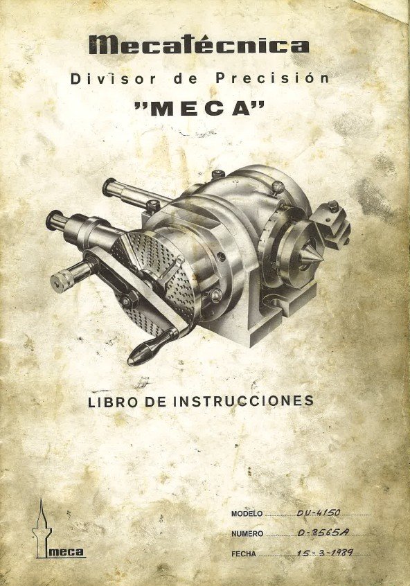 Manual de instrucciones Fresadora MECATÉCNICA DU-4150
