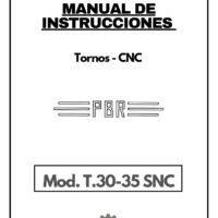 Manual de instrucciones Torno PBR T30–35 SNC