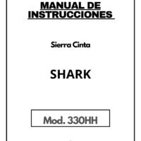 SHARK mod. 330HH-1 Manual de instrucciones Sierra Cinta Shark 330HH