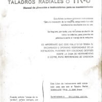 Manual de instrucciones Taladro Soraluce TR-3